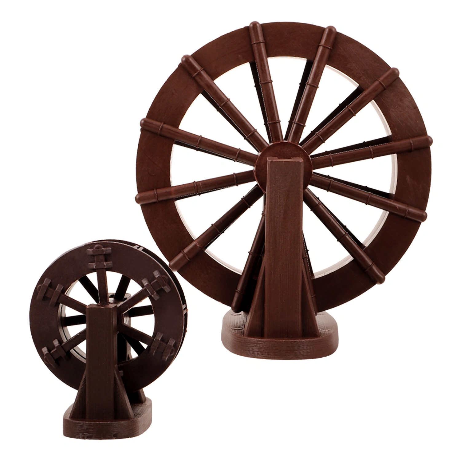 2Pcs Waterfall Fountain Mini Water Wheel Small Plastic Water Wheel Model Micro Landscape Layout Decor