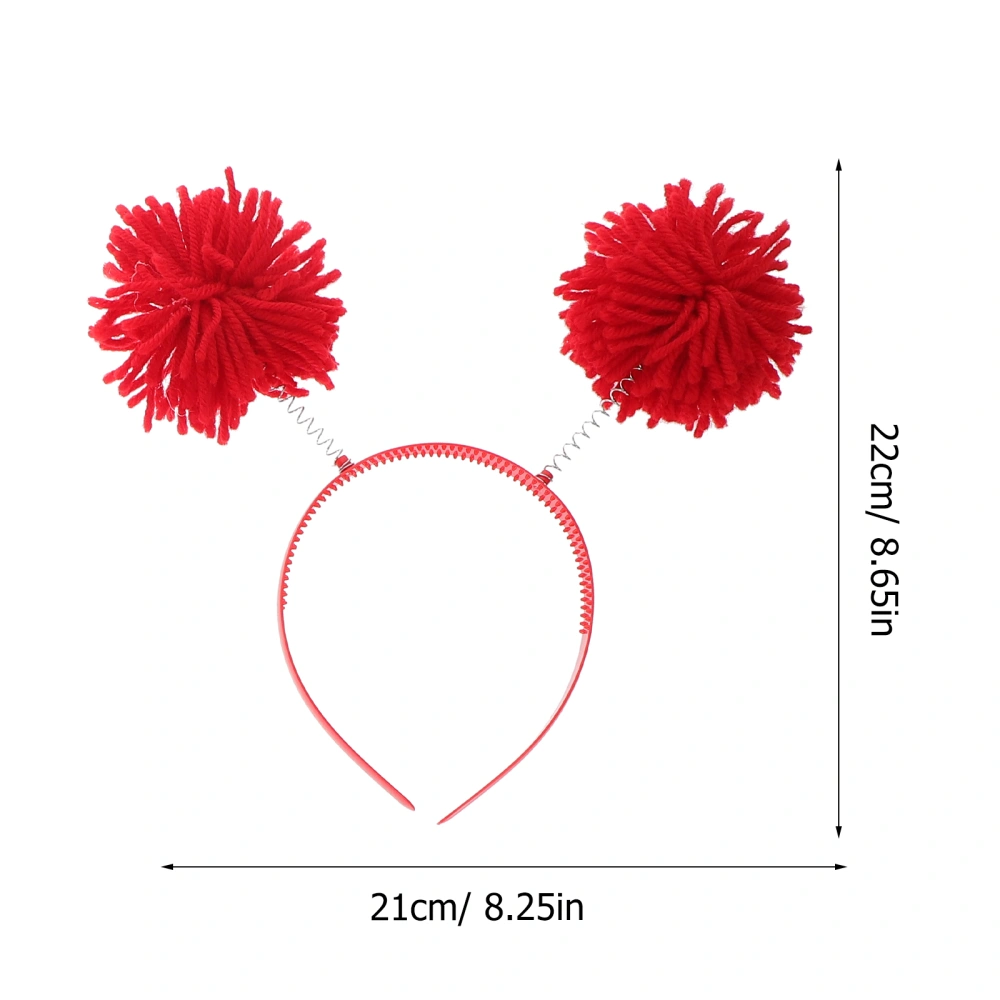 4pcs Pom Pom Headbands Ponytails Bopper Headbands Birthday Party Headwear Women Accessories