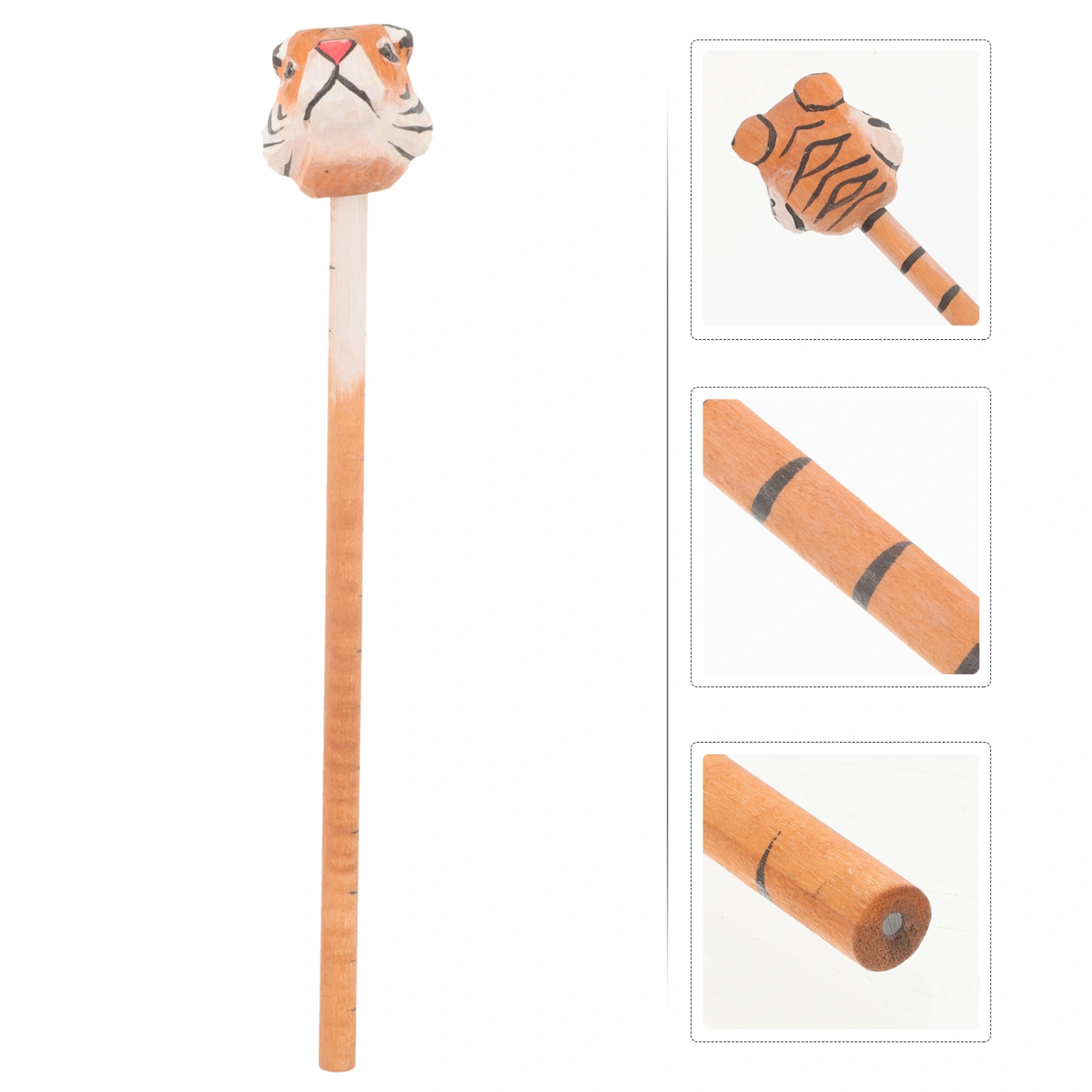 Wooden Carving Pencil Lovely Tiger Design Pencil Tiger Shaped Pencil Tiger Writing Pencil