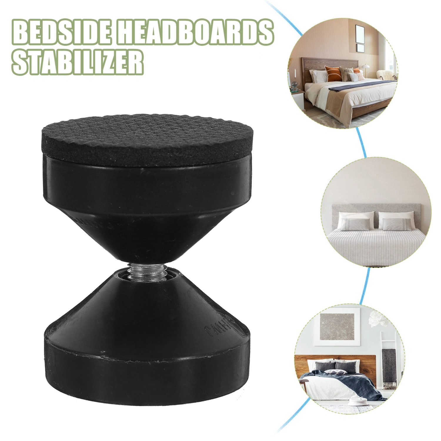 2Pcs Adjustable Threaded Bed Frame Anti-shake Tool Bed Headboard Stopper Support Stabilizer (S)