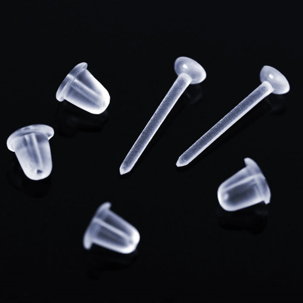 300pcs Earring Backs with Earring Studs Clear Earring Studs for Sports Earring Covers