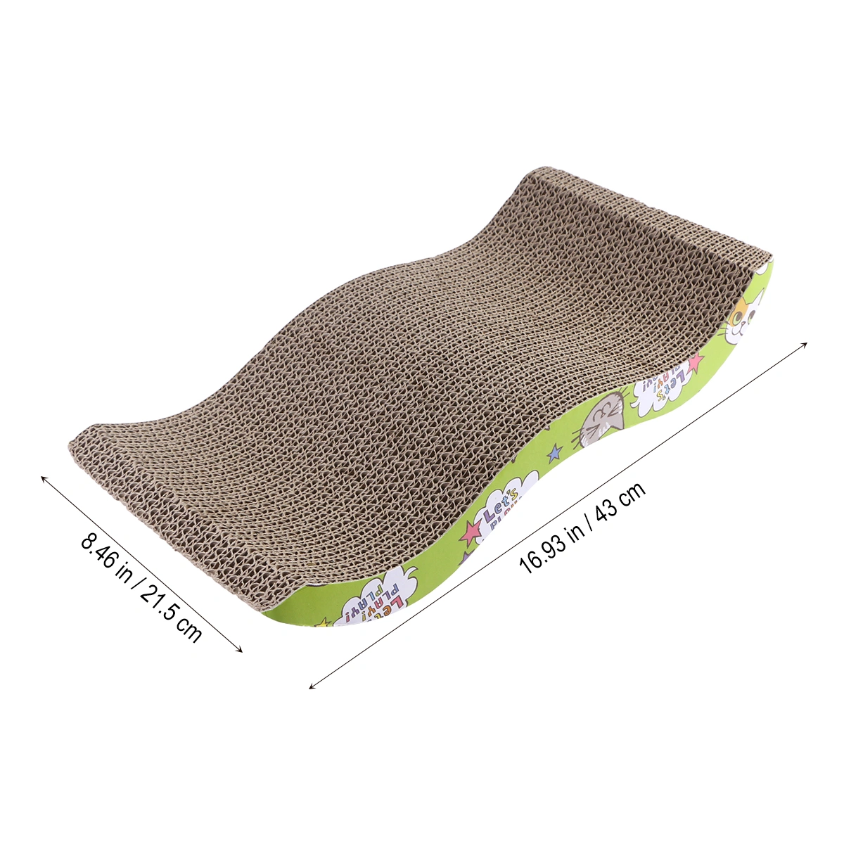 Corrugated Board Cat Scratcher Toys Seize Scratch Pad Durable Wave Design Cat Bed