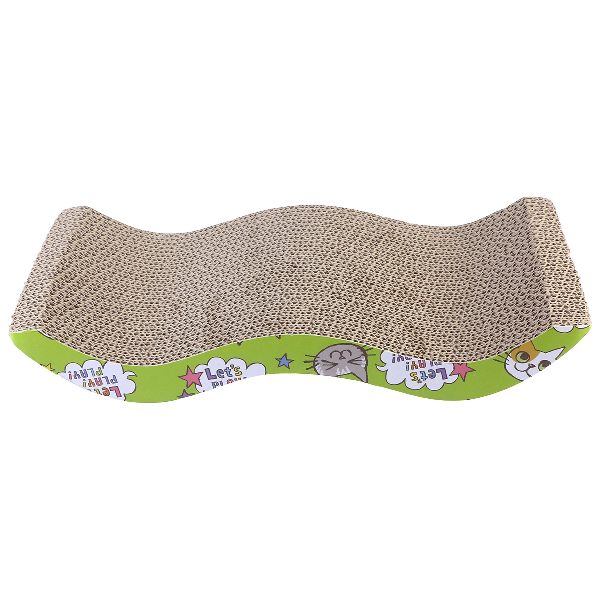 Corrugated Board Cat Scratcher Toys Seize Scratch Pad Durable Wave Design Cat Bed