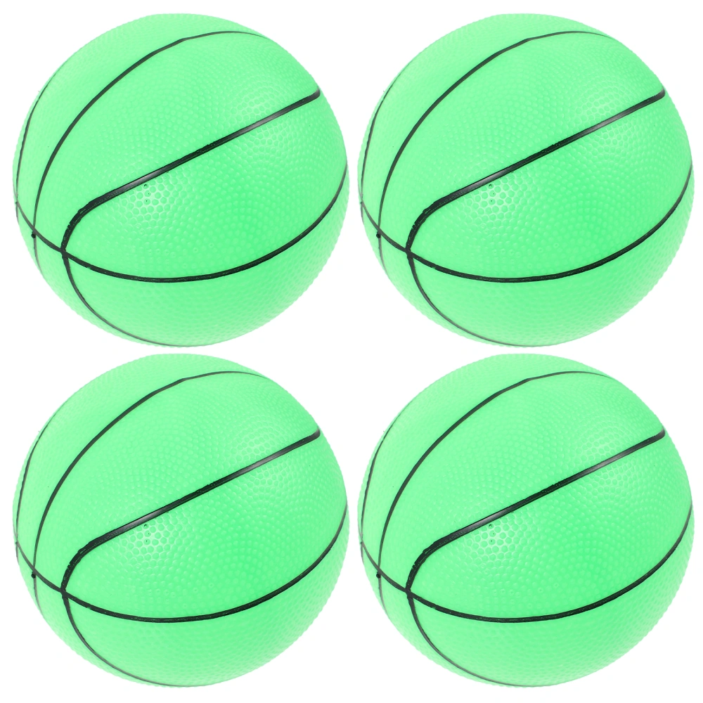 1 Set of Plastic Glow In The Dark Basketball Children Training Basketball with Inflator