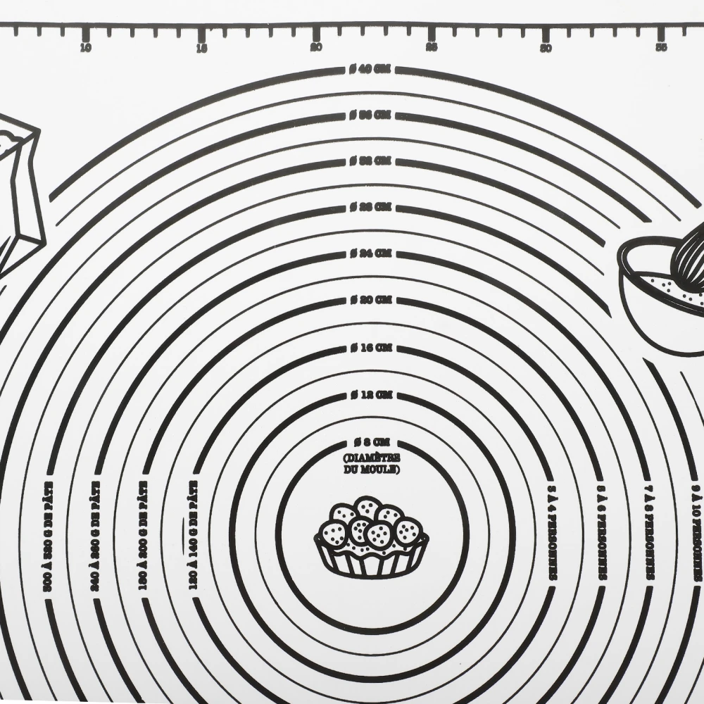 Silicone Baking Mat for Rolling Pastry Dough with Measurements Baking Supplies