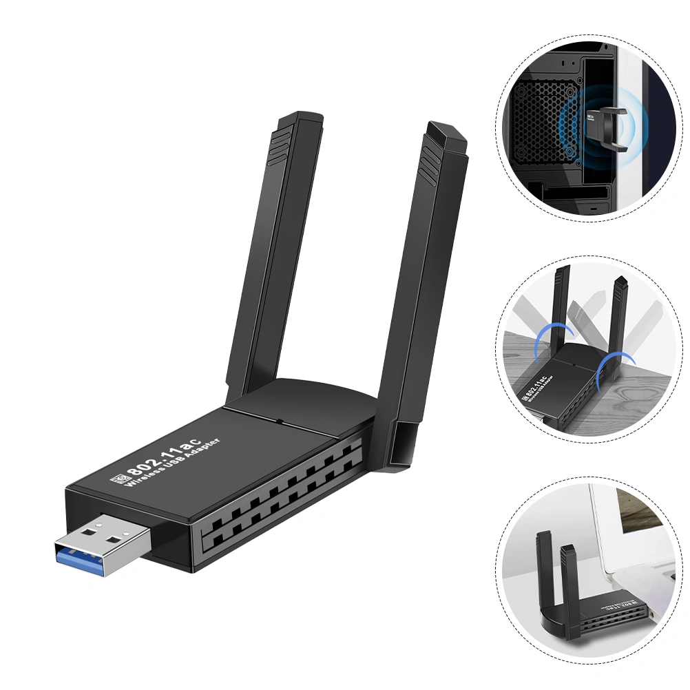 Wireless USB Adapter 1300mbps 2.4ghz USB Network Adapter Computer Accessory