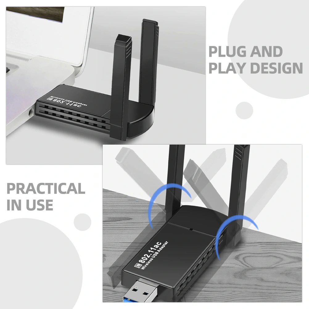 Wireless USB Adapter 1300mbps 2.4ghz USB Network Adapter Computer Accessory