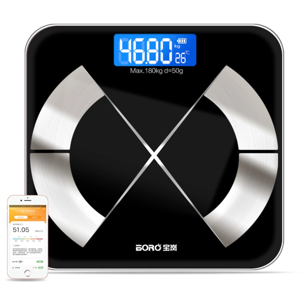 LED Weight Scale Digital Electronic Health Scale with Display USB Powered (Black)