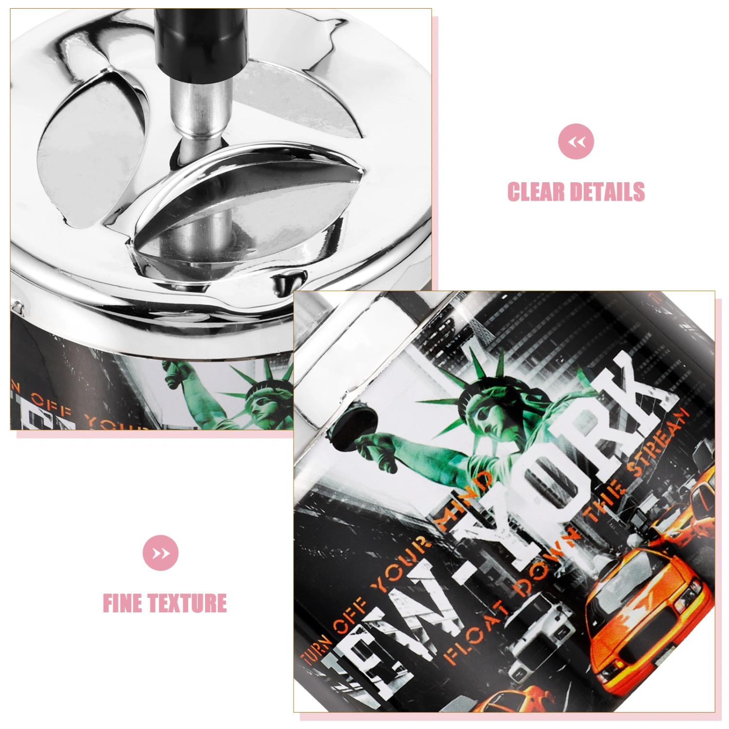 Metal Cigarette Ashtray Automatically Extinguished Ashtray Metal Ashtray For Home