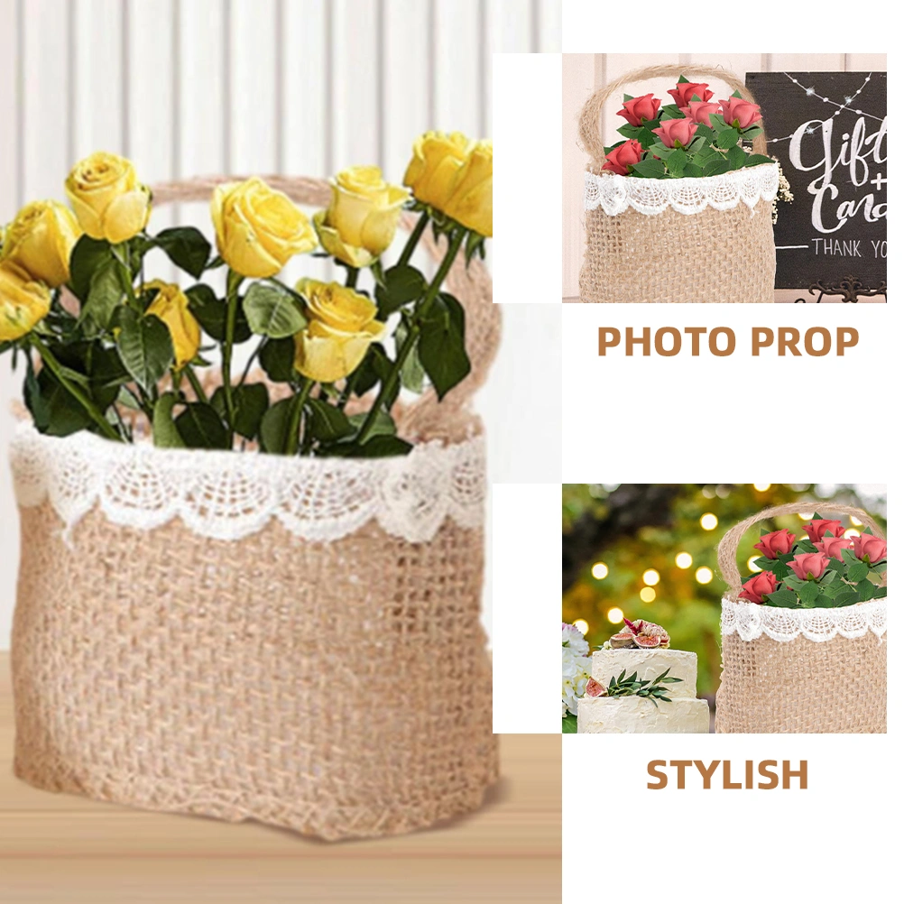 5pcs Mini Basket with Handles Small Decorative Woven Empty Baskets Picnic Mini Baskets Decor