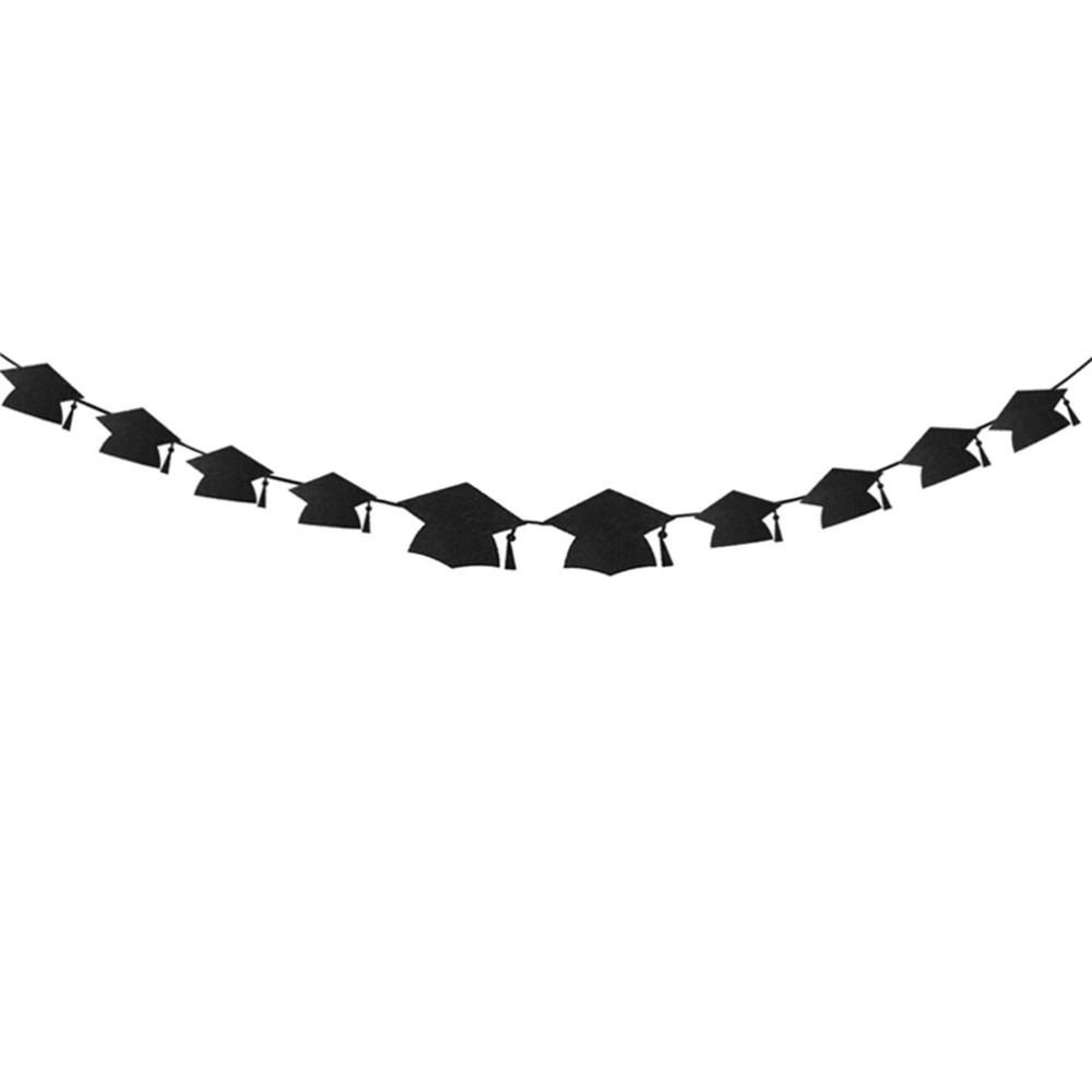 4 Meters Banners Graduation Banners Doctoral Hat Shaped Photo Banners Garland With Clips Photo Props Backdrop For Graduation Party Favors