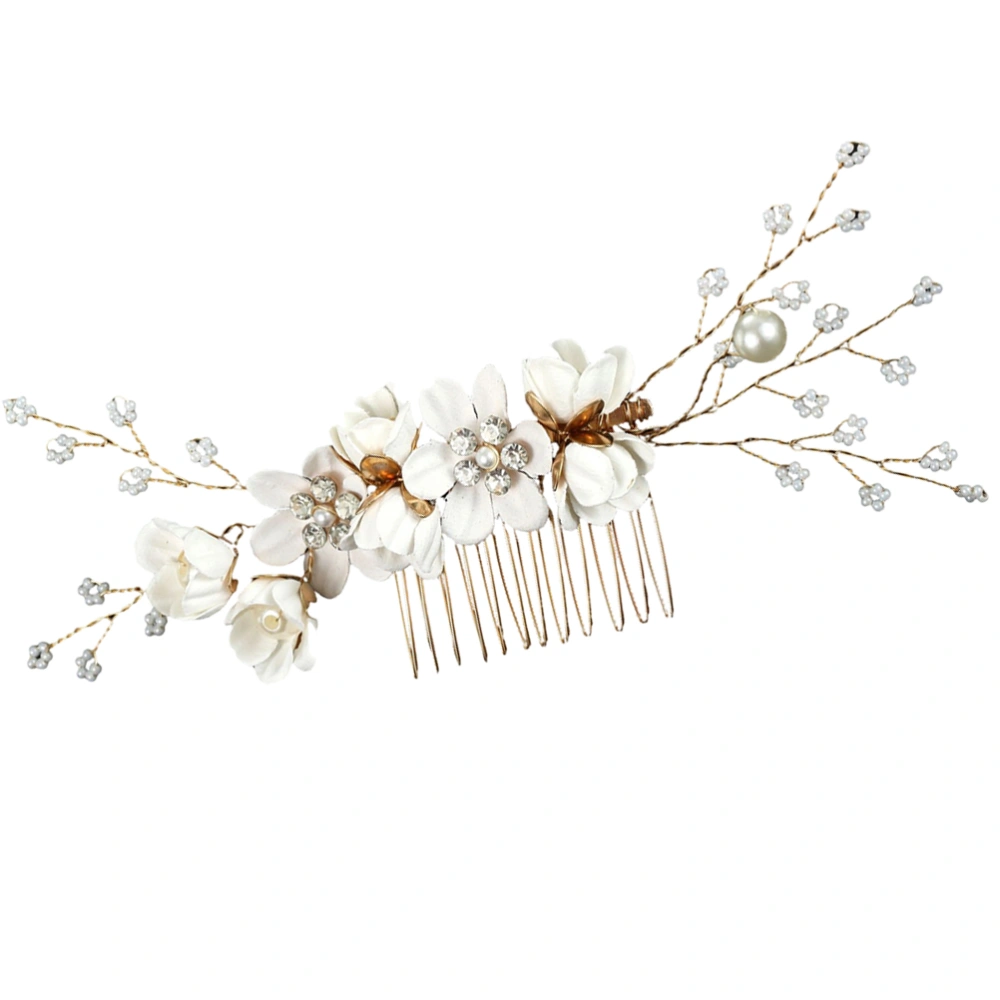 Rhinestone Comb Wedding Hair Comb Clip Bride Hair Accessory Flower Hair Jewelry