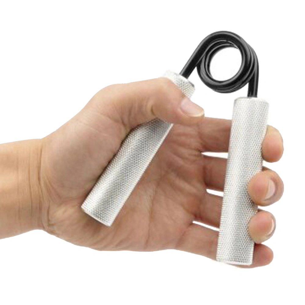 100 Lbs Metal Grip Steel Grippers Forearm Wrist Heavy Strength Exercise Training Tools for Fitness (Silver)