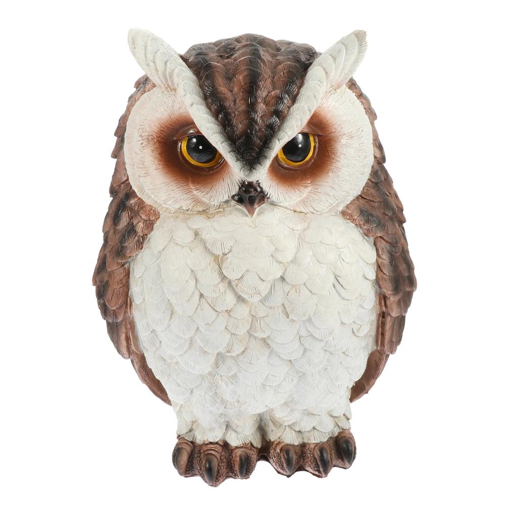 Resin Simulation Owl Animal Model Decor Courtyard Home Decoration Piece