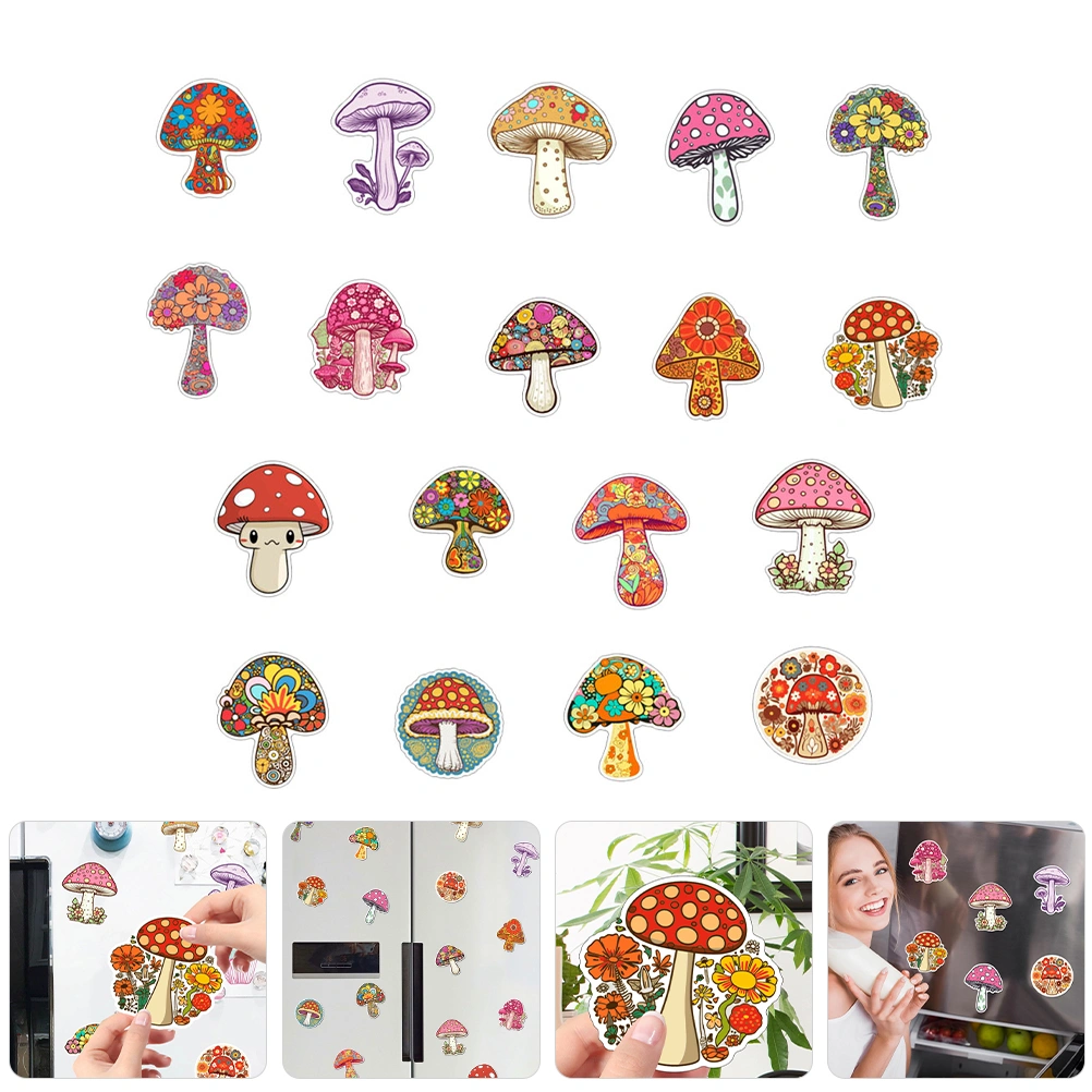 2 Sets Mushroom Fridge Magnets Mushroom Shaped Refrigerator Magnets Decorative Fridge Magnets