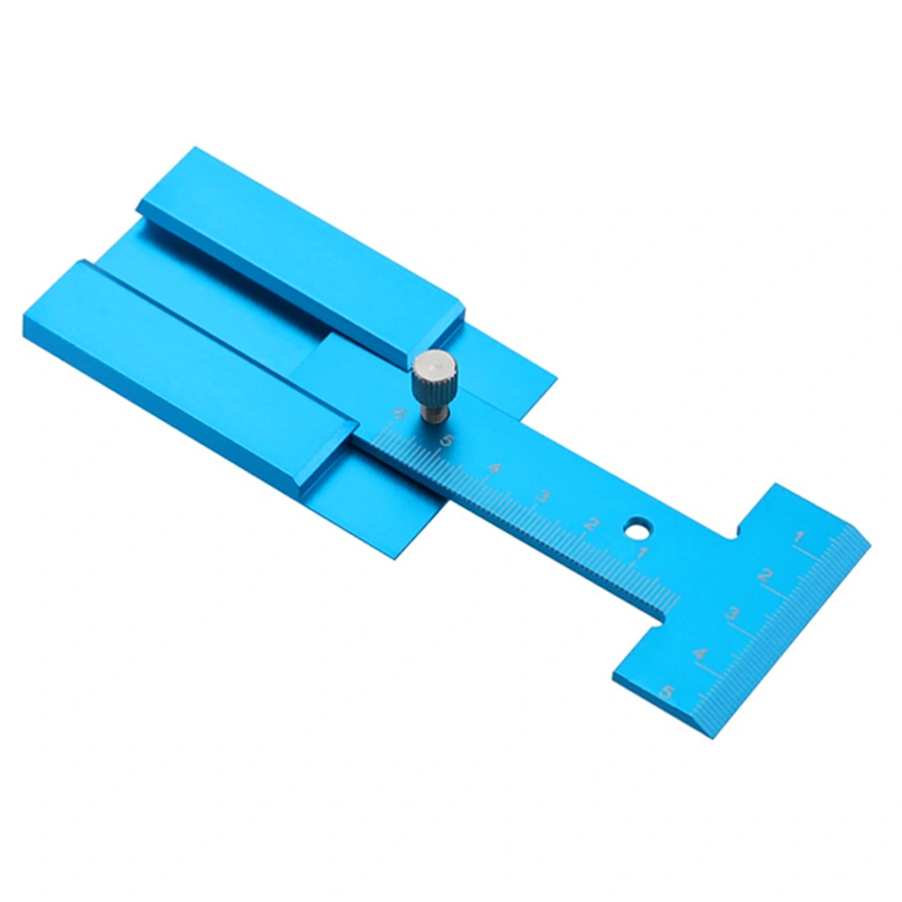 1PC Woodworking Bench Height Gauge Metric Height Limit Gauge Aluminium Alloy Woodworking Ruler Carpenter Measuring Tool for Carpenter Use Sky-blue