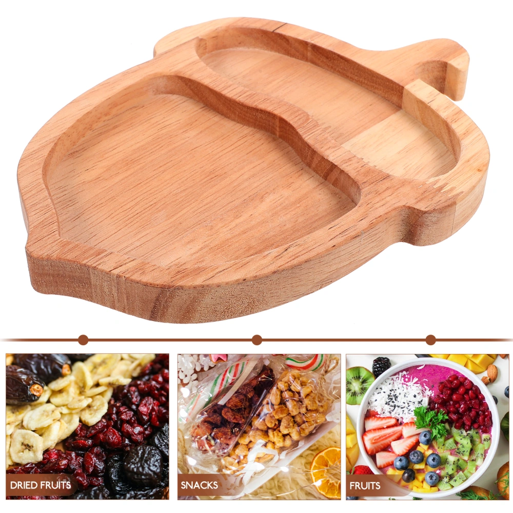 Wood Serving Tray Decor Wooden Platter Pinecone Shaped Food Dish Cookie Snack Appetizer Plate