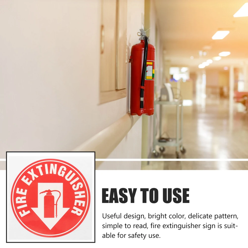 3 pcs Round Fire Extinguisher Sign Adhesive Fire Extinguisher Sticker Safety Fire Extinguisher Decal