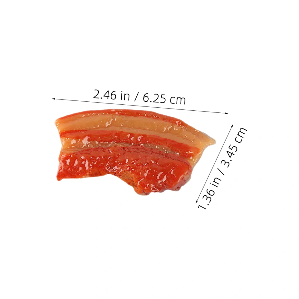 10pcs Pretend Play Food Model Simulation Meat Toy Realistic Mini Streaky Meat Model Food Decoration