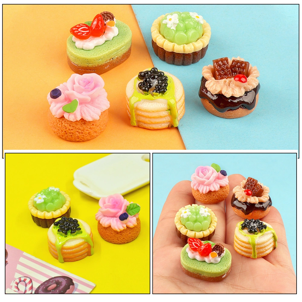 20pcs Miniature Food Doll House Cake Models Cake Miniatures Fake Dessert