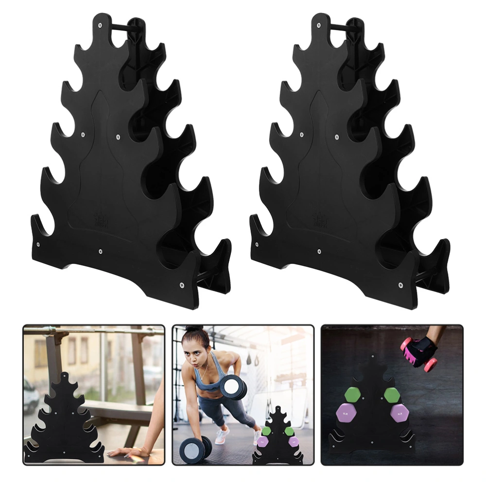 2Pcs Dumbbell Storage Rack Dumbbell Stand Plastic Heavy Duty Dumbbell Holder Dumbbell Organizer