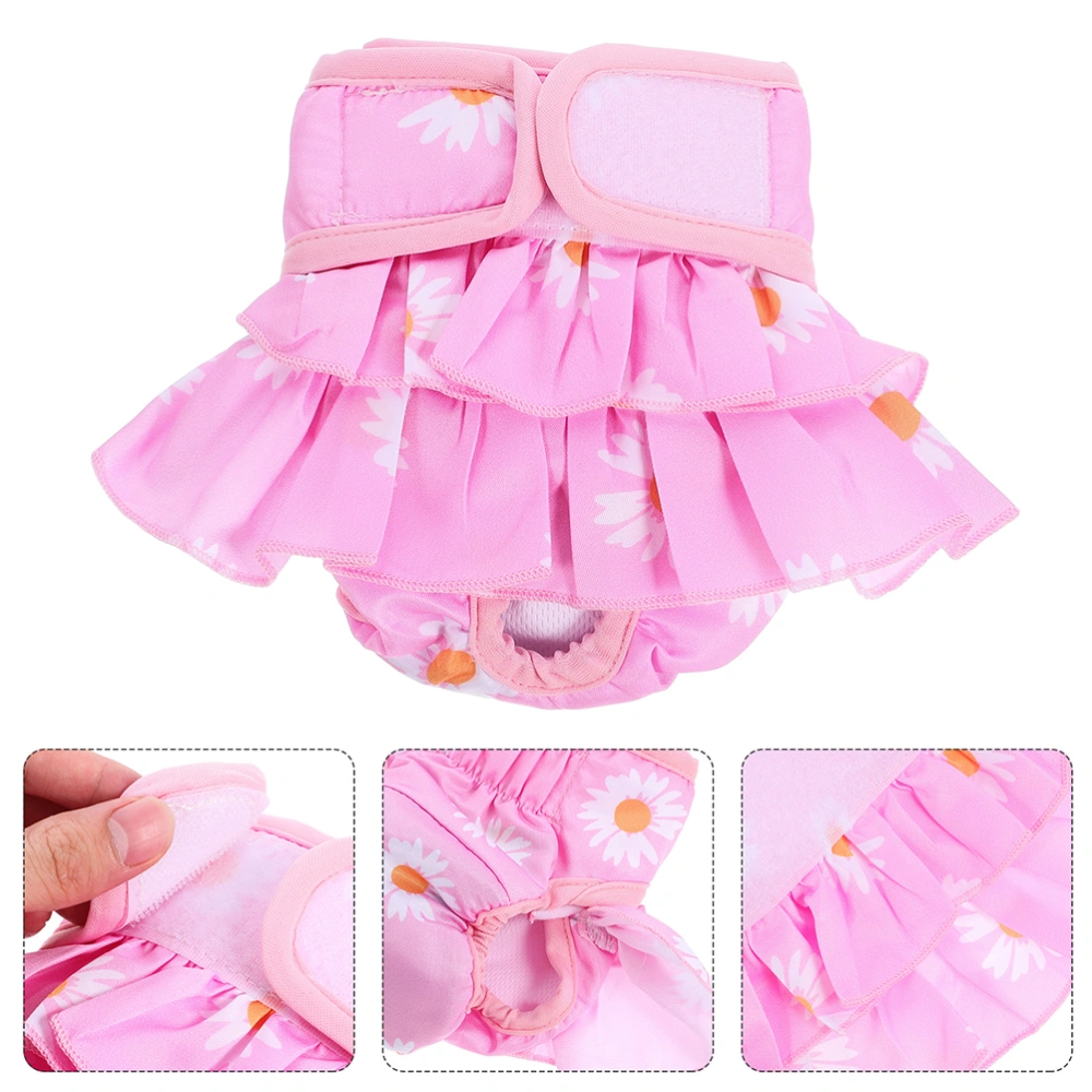 Female Dog Nappy Dress Washable Female Period Pant Absorbent Doggy Diaper for Dog (M)