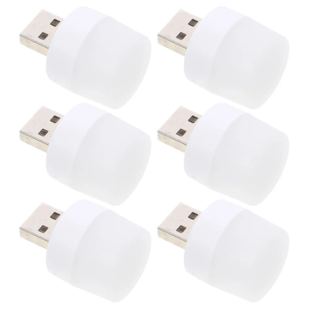 6PCS USB LED Light LED Night Lamps Portable Light Bulb Indoor USB Lights