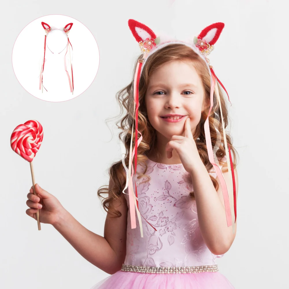 Easter Bunny Ear Headband Girl Performance Headdress Dress Up Ears Headband Animal Ear Headpiece