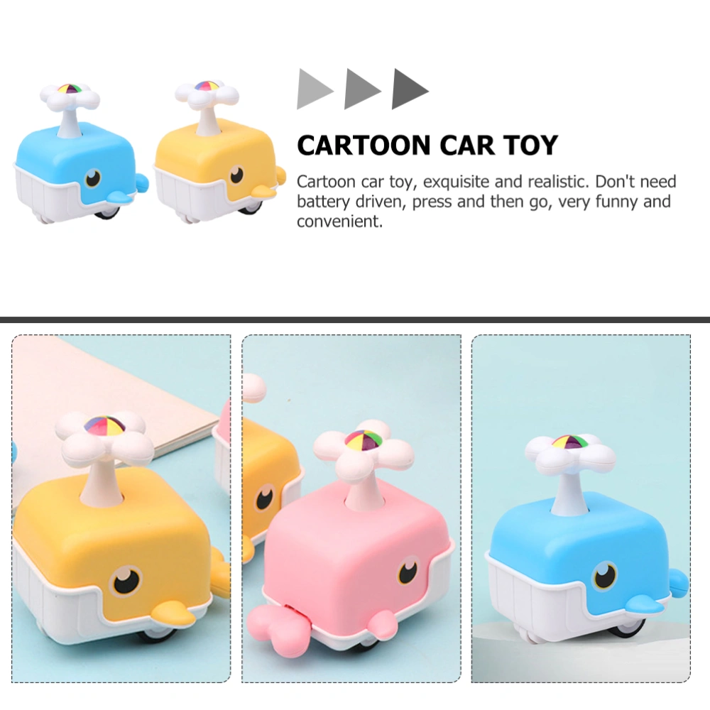 2pcs Cartoon Car Playthings Children Whale Car Toys Interactive Pressing Car Kid Toys