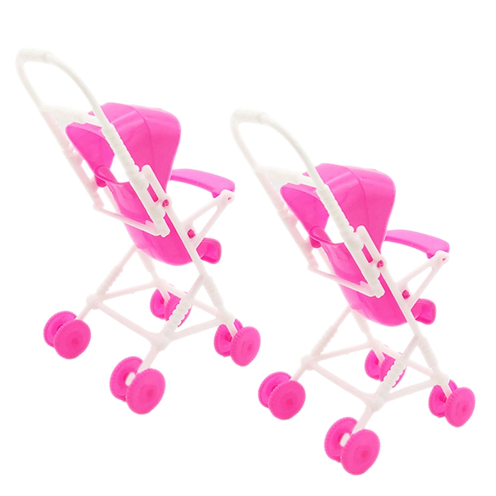 2Pcs Baby Doll Stroller Baby Doll Role Play Pushchair Children Baby Doll Stroller Toy