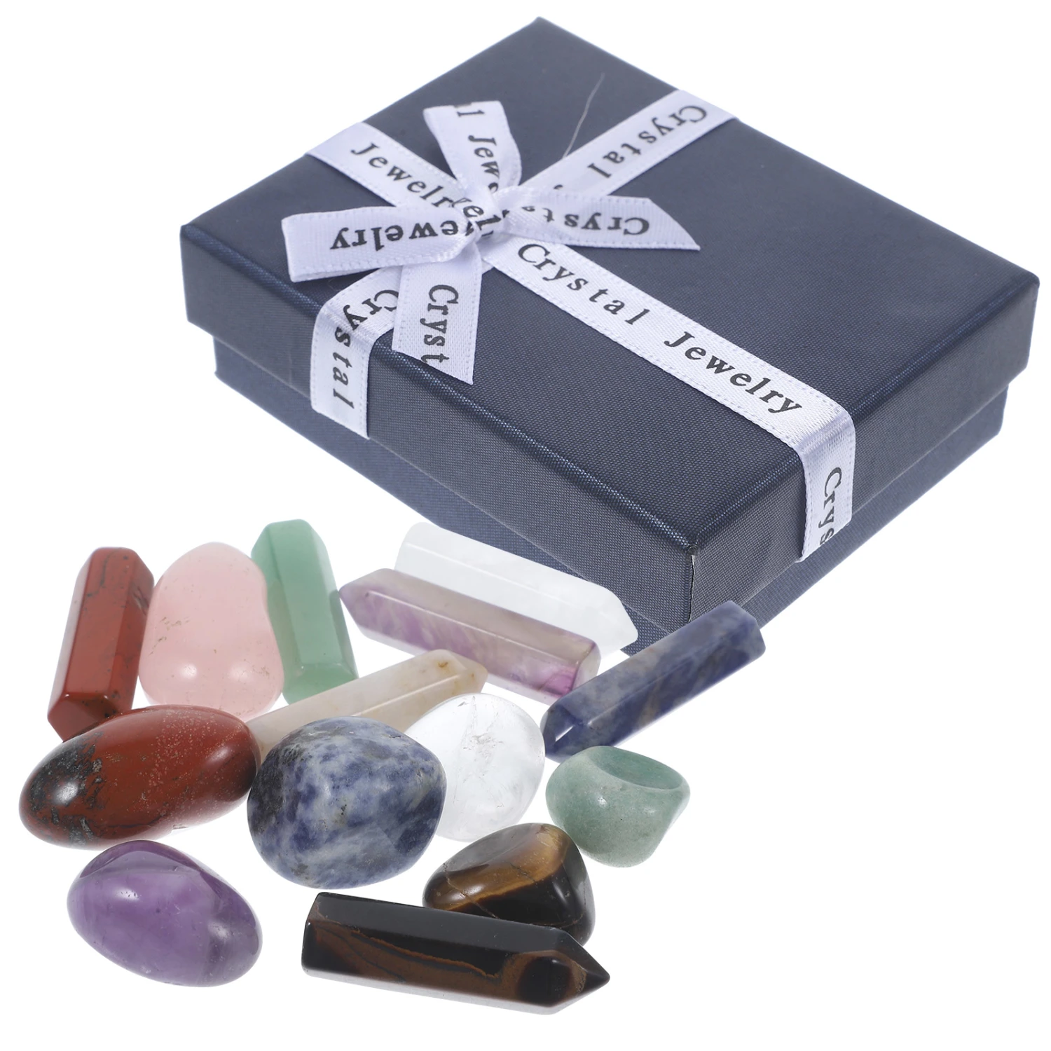 1 Box of Irregular Crystal Stone Sample Mineral Stones Decoration Natural Crystal Sample