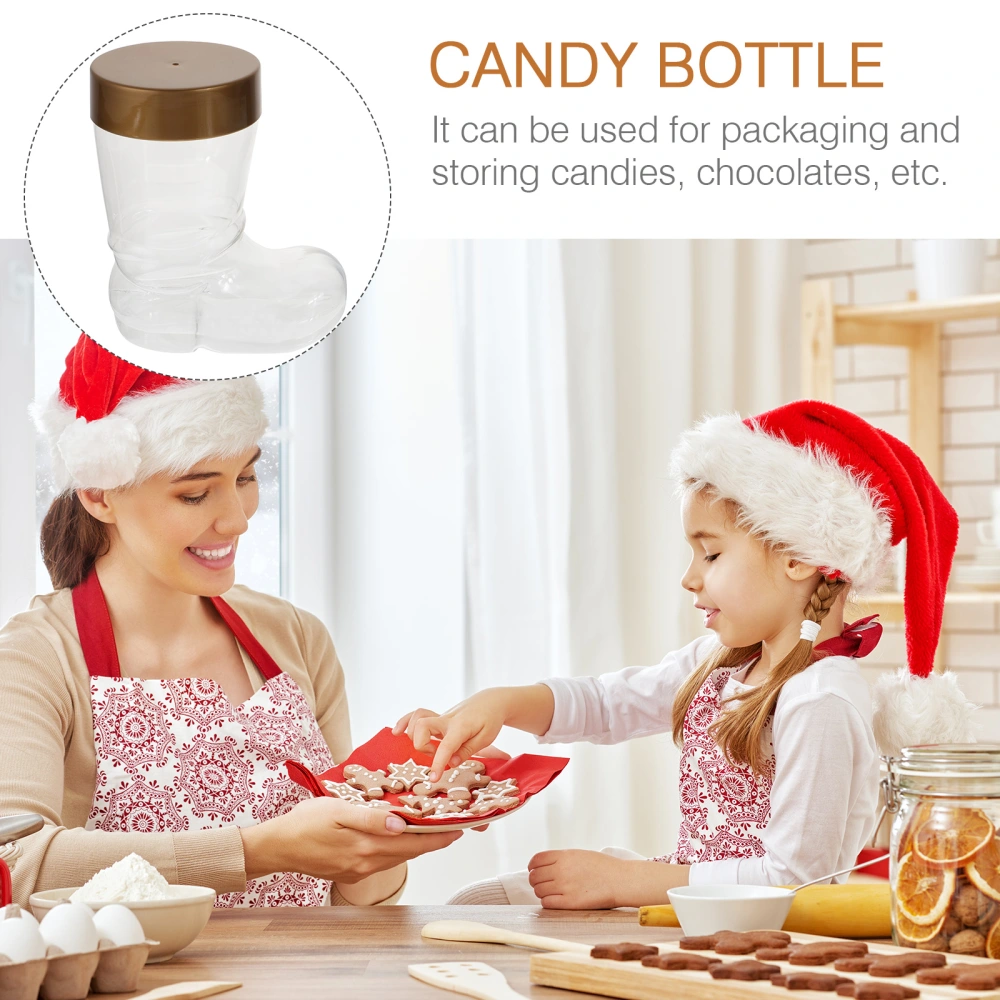 2Pcs Boot-shaped Candy Bottles Xmas Candy Bottles Gift Packaging Bottles