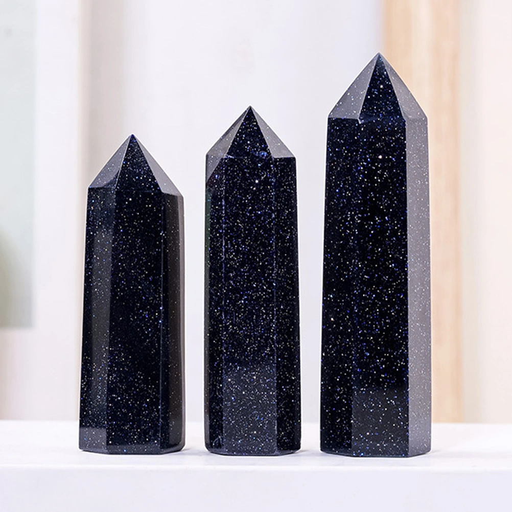 Crystal Stone Wand Crystal Tower Natural Crystal Point Hexagonal Gemstone (4-5cm)