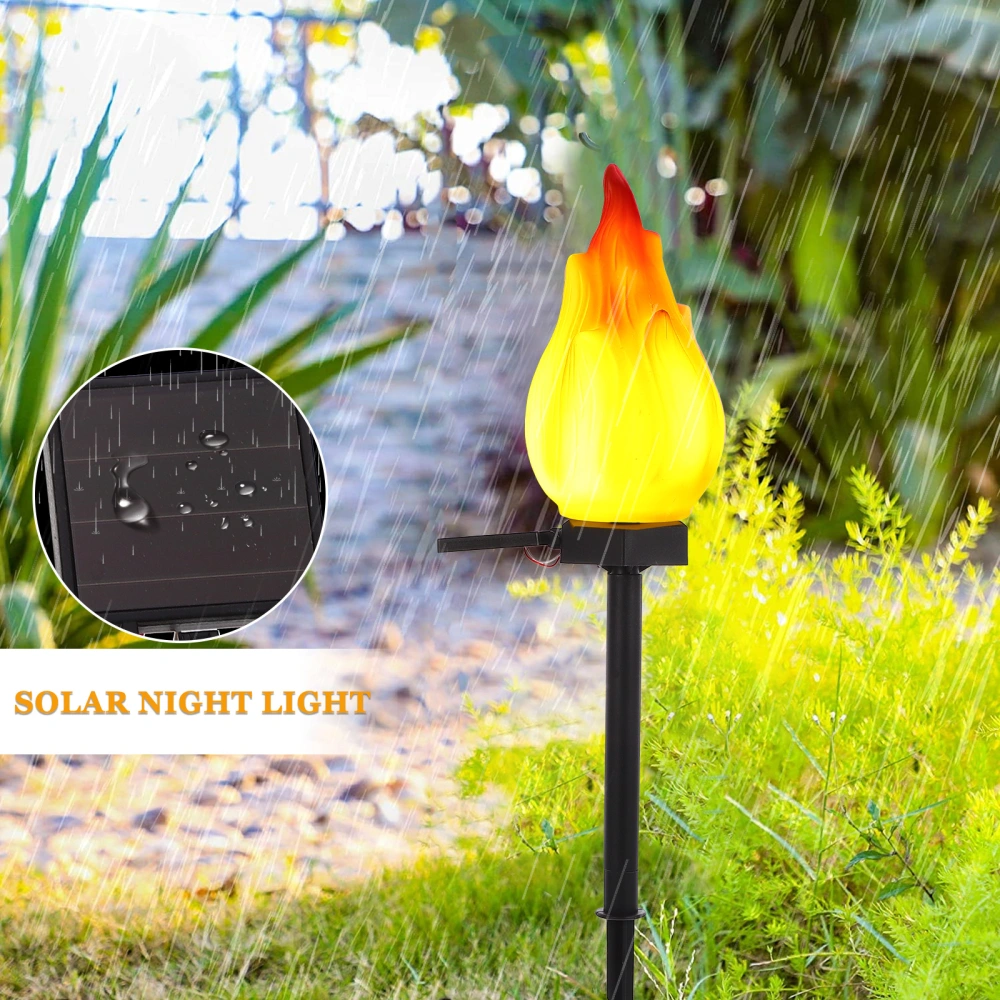 Solar Garden Statue Yard Light Outdoor Flame Decorative Light Garden Ornament