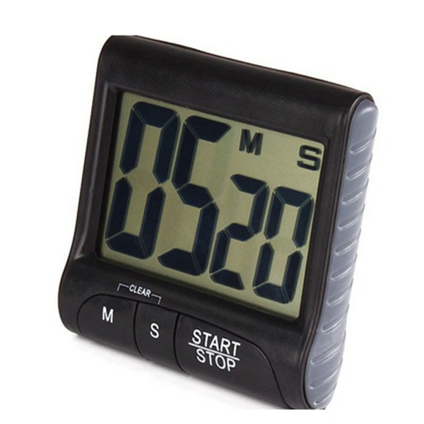 Digital Kitchen Cooking Timer Count Down Up Clock Loud Alarm with Large LCD Display Screen (Black)