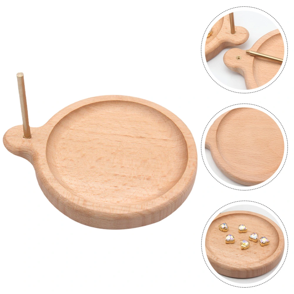 2-in-1 Wood Bead Tray String Beads Quickly Tool String Loader with Spool Holder