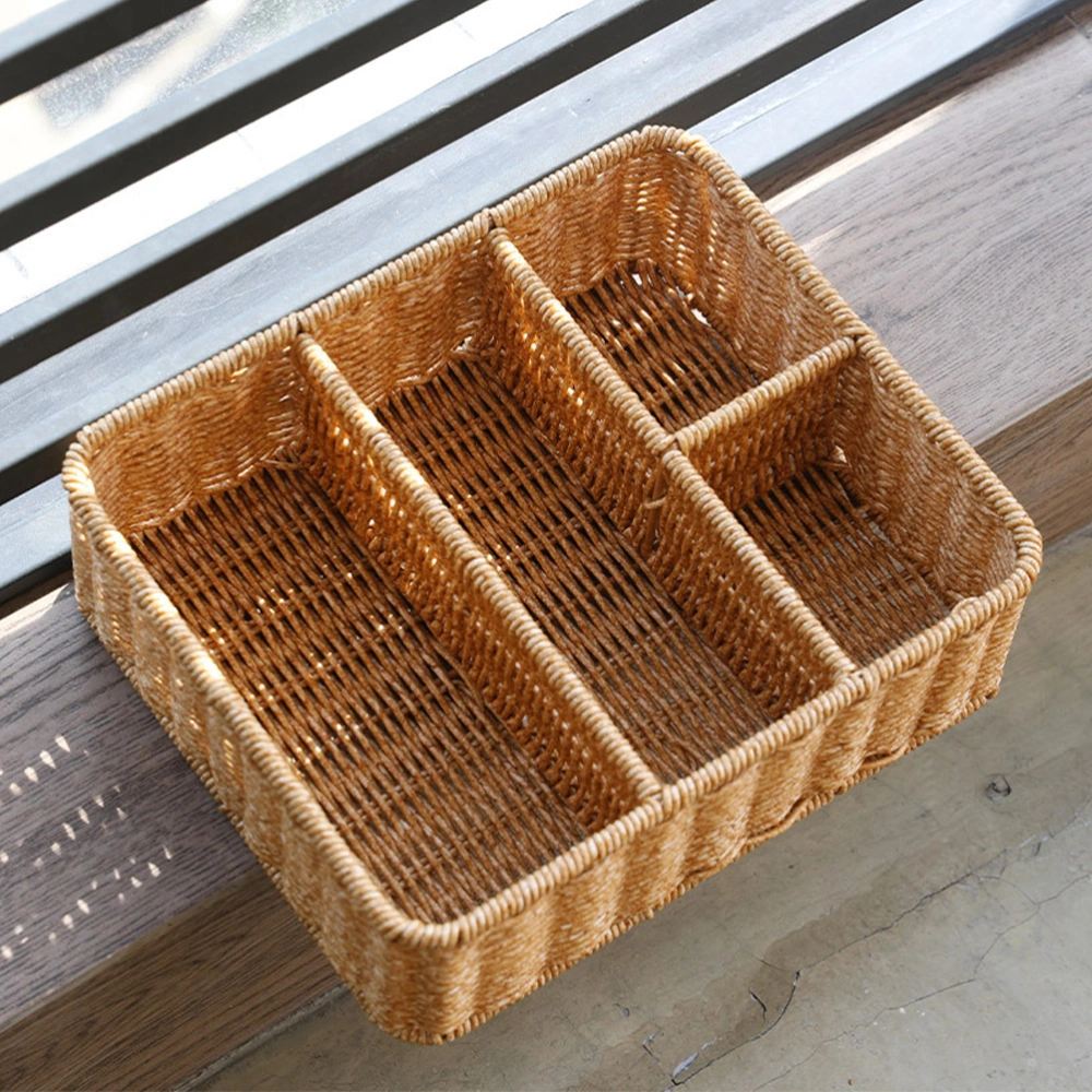 Woven Desktop Storage Box Woven Storage Box Desktop Shelf Cosmetics Container