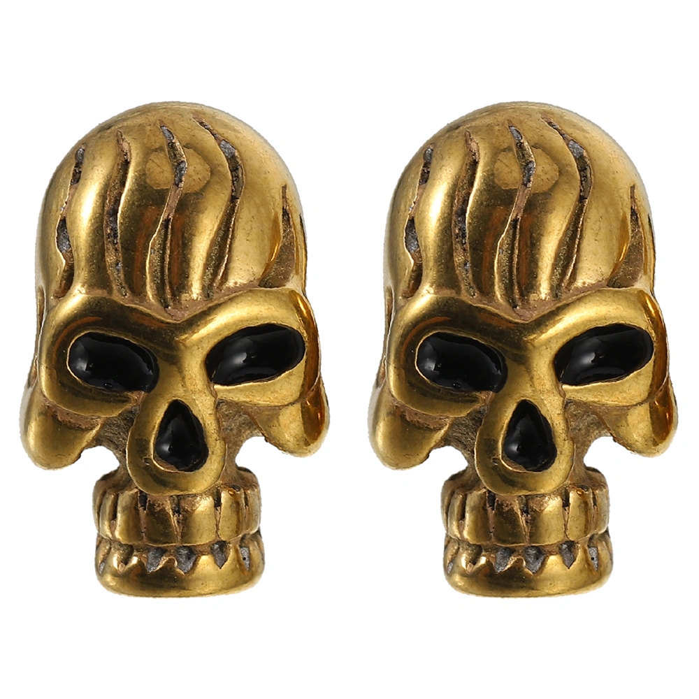 1 Pair  Skull Ear Stud Punk Earrings Hip-Hop Ear Ring Ear Decor Fashion Earring