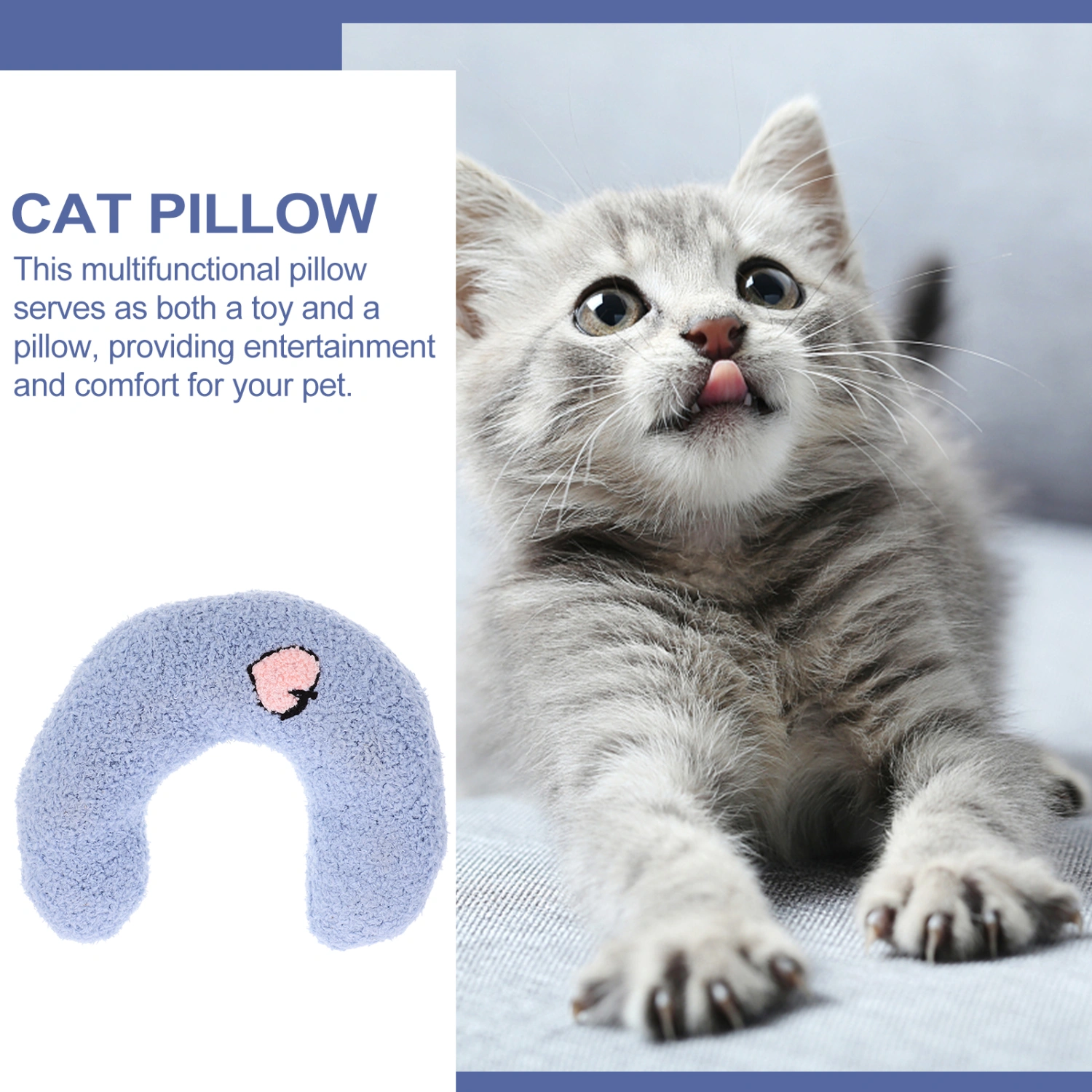 Comfortable Cat Pillow Little Pillow for Cats Soft Stuffed Cat Pillow Washable Kitten Pillow