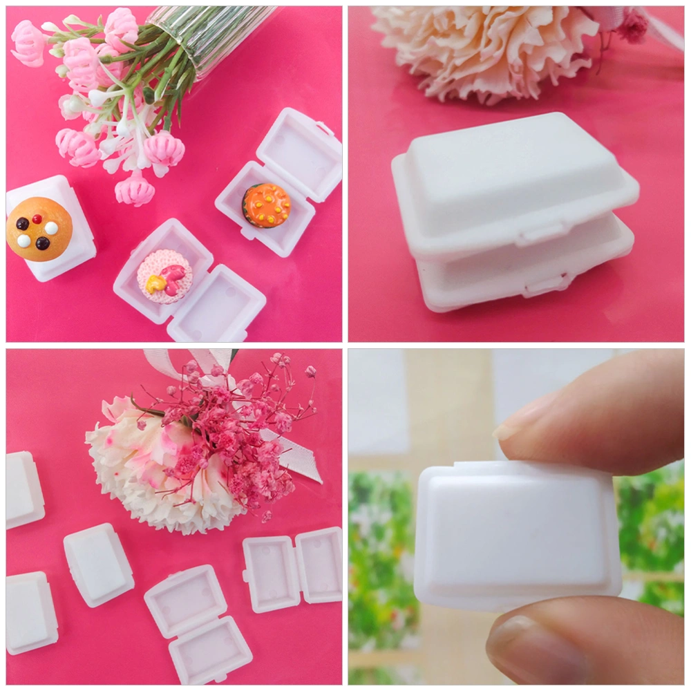 4pcs Miniature Food Wrapping Box Doll House Accessories Miniature Scene Layout Props