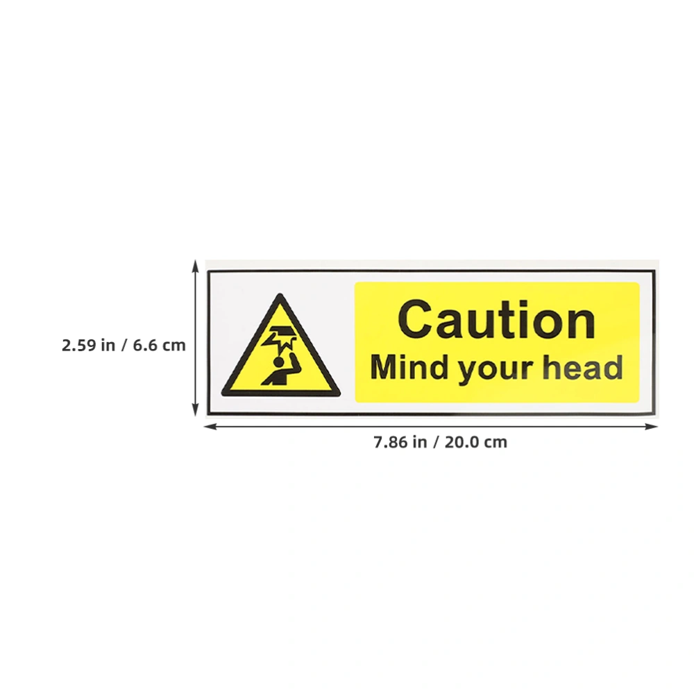 Watch Your Head Sticker Self Adhesive Low Overhead Clearance Sign Caution Warning Sign