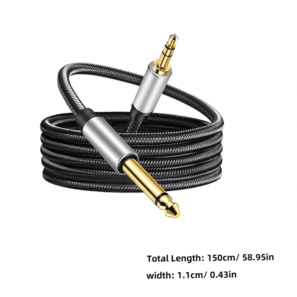 Guitar Audio Cable 3.5mm TRS To 6.5mm TS Cable Male To Male Mixer Cable Auxiliary Cord