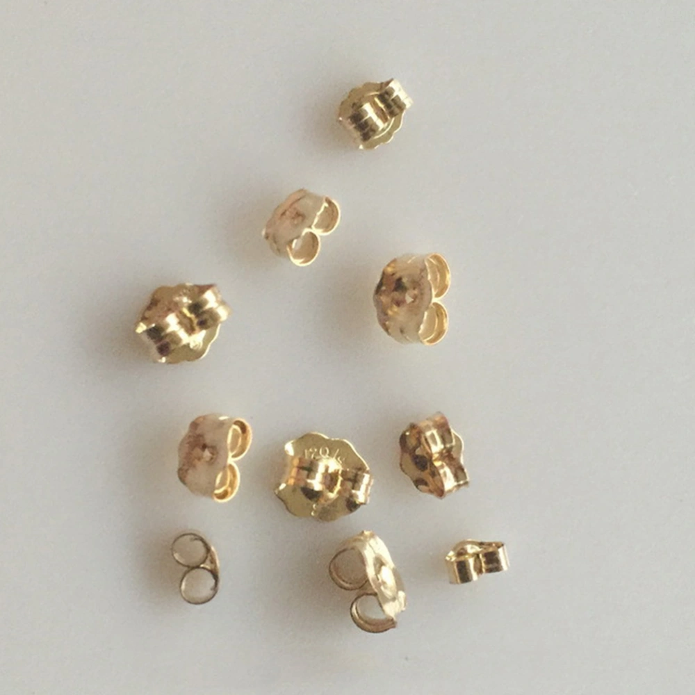 6PCS 14K Gild DIY Ear Earrings Backs Accessories Ear Stud Backs Set for Earring Accessories