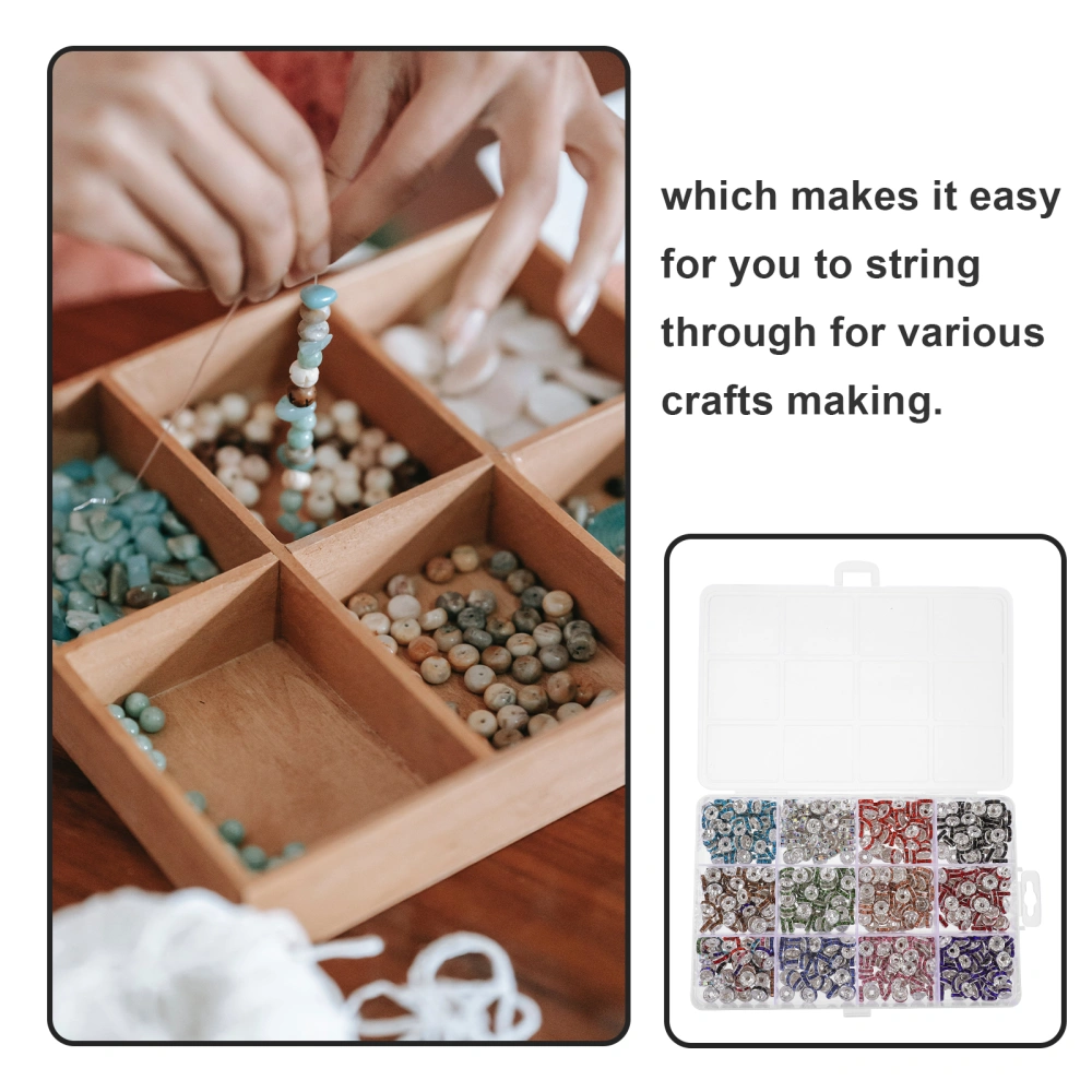 720Pcs Jewelry Beads Necklace Bracelet Earrings DIY Beads Small Spacer Beads DIY Crafting Spacer Beads