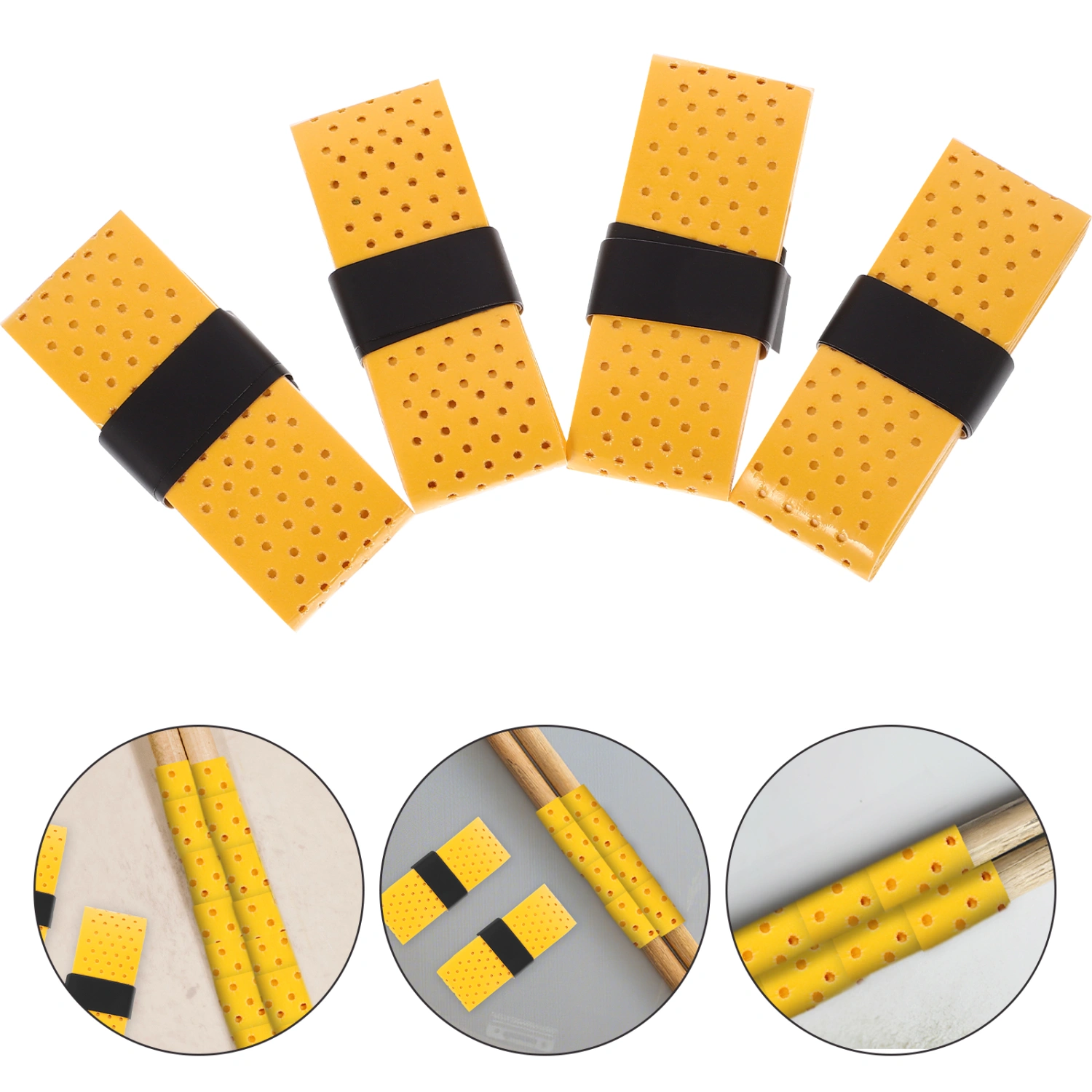 4 Rolls Drum Stick Tape Drumstick Wrapping Anti Slip Bands Percussion Drumming Sticks Tapes