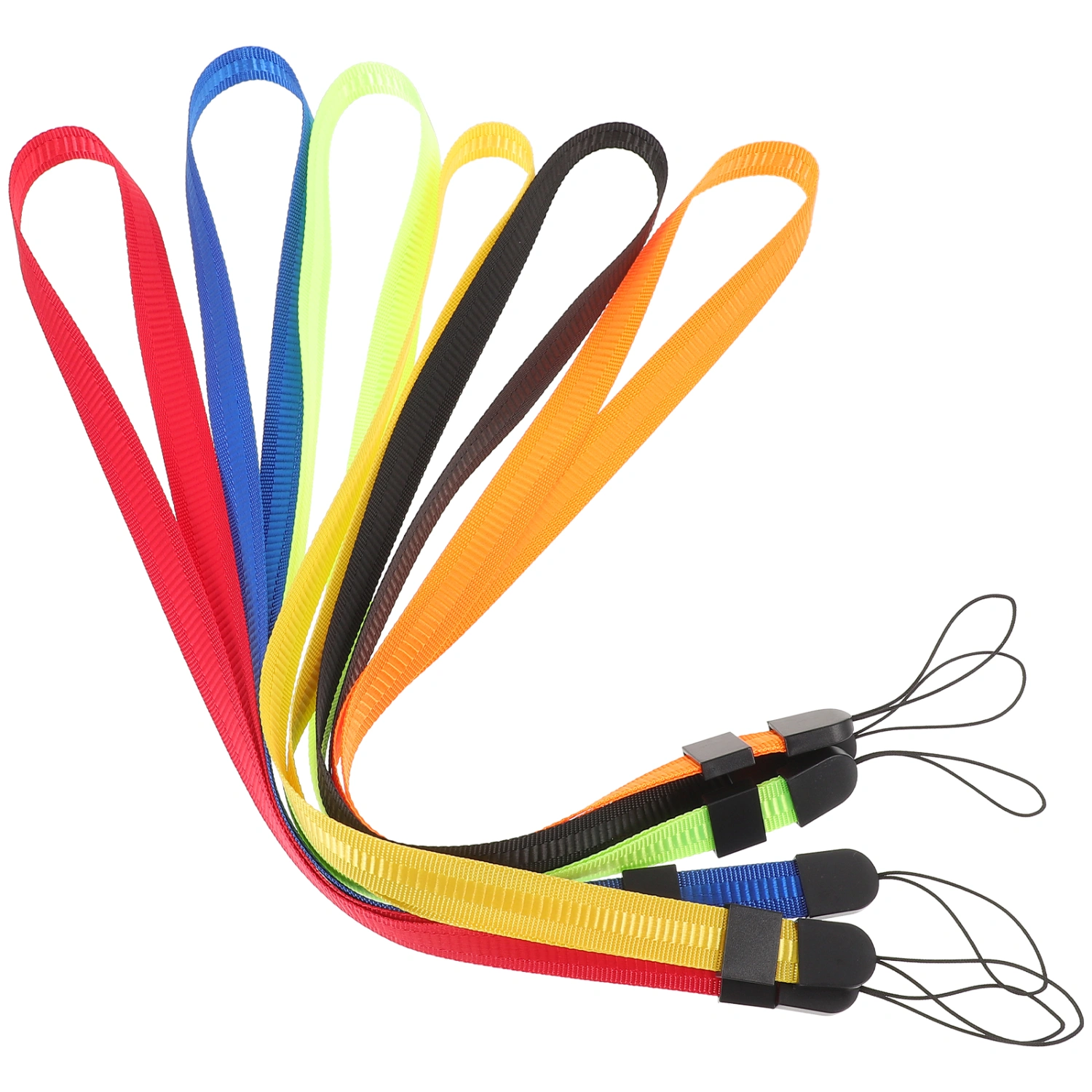 6pcs Badge Holder Lanyards Hanging Ropes Neck Lanyards Reusable Lanyards Portable Neck Lanyards