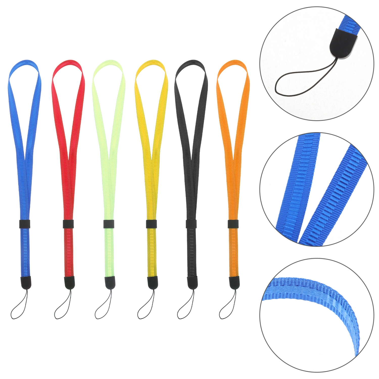 6pcs Badge Holder Lanyards Hanging Ropes Neck Lanyards Reusable Lanyards Portable Neck Lanyards