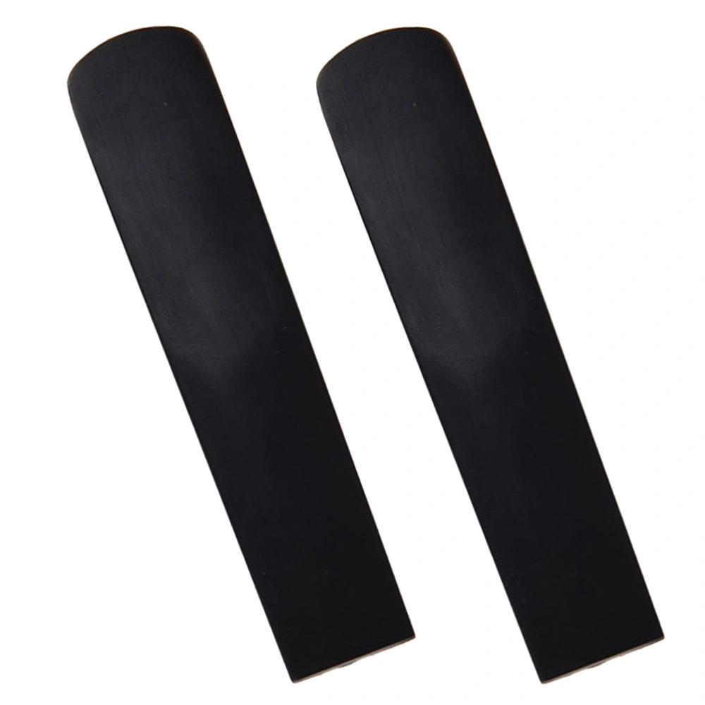 2pcs Resin Soprano Saxophone Reeds Strength 2.5 Woodwind Instrument Parts Musical Instrument Accessories (Black)