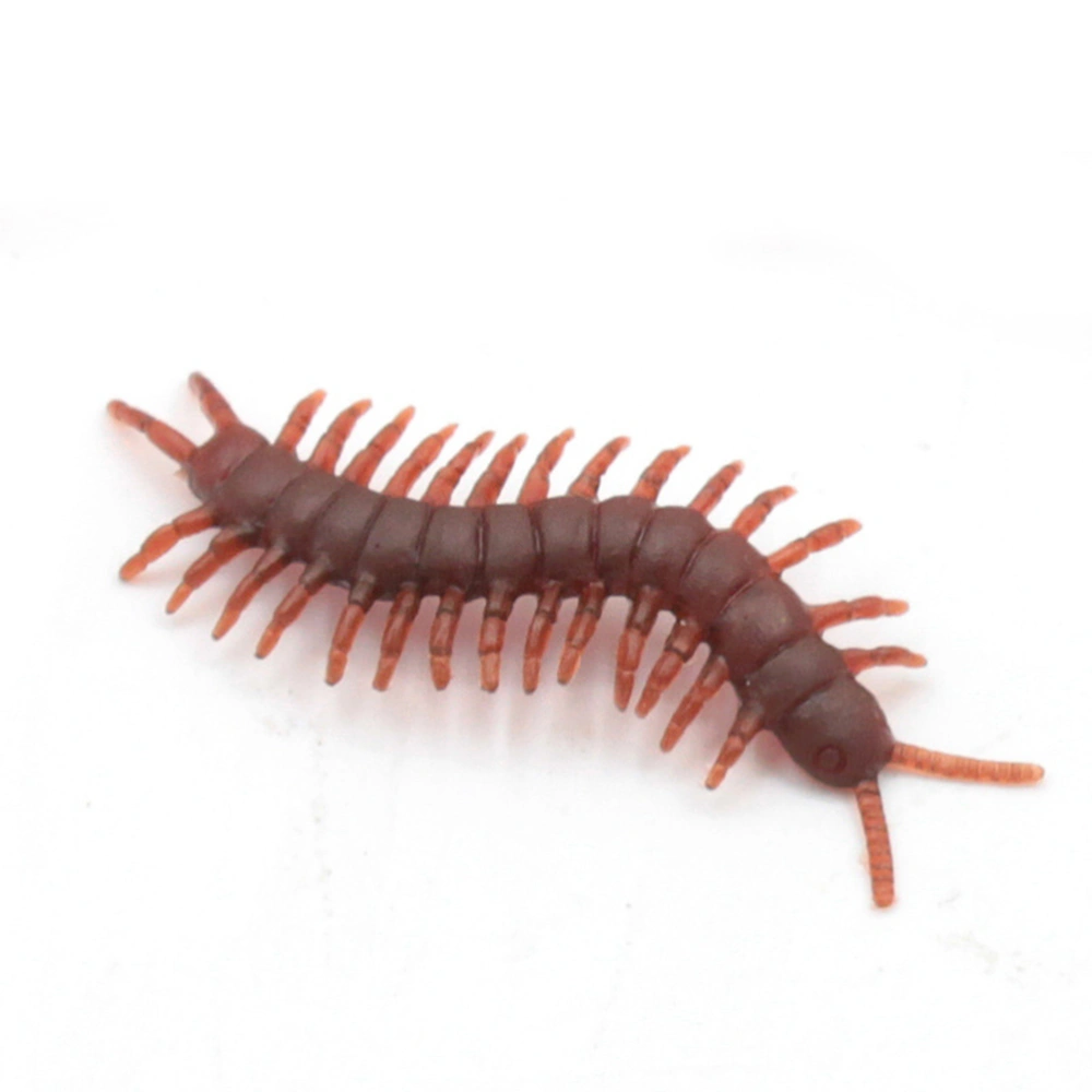 100 Pcs/1 Pack Fake Centipede Tricky Props Simulation Centipede Prop for Halloween April Fools Day Mischief (Brown)