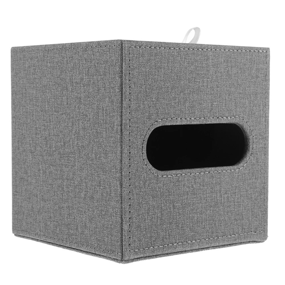  Tissue Box Cover PU Leather Tissue Box Holder Bathroom Countertop Roll Paper Holder Organizer